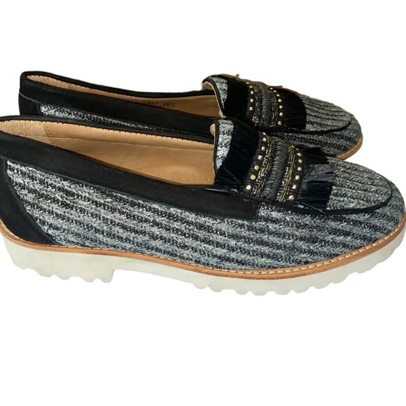 NWIB Weejuns Whitney 90s Raffia Preppy Tweed Loafers Size 8.5 - Picture 5 of 11